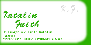 katalin fuith business card